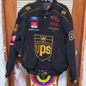 Nascar Black Jacket with Gold Logos